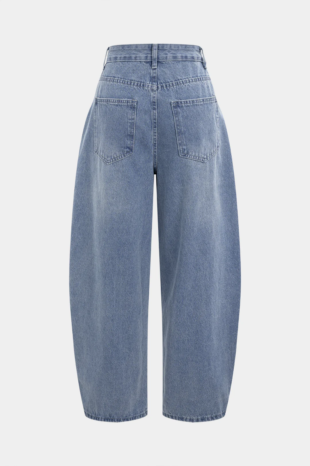 Denim Pocket Ruched High Waist Jeans - Flockneti