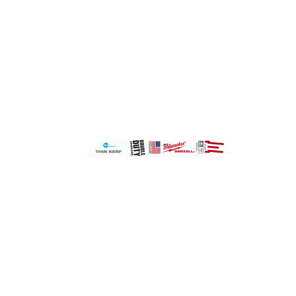 Milwaukee 6 in. 14 TPI Thin Kerf Ice Hardened SAWZALL Blades 5PK - Flockneti