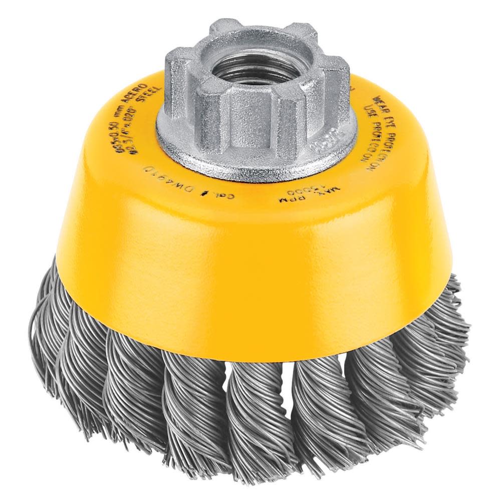 DEWALT 3-in x 5/8 to 11-in Cup Brush – Knotted - Flockneti