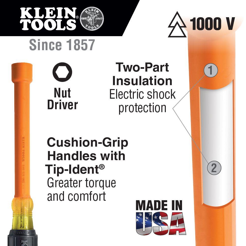 Klein Tools 9 Piece Insulated Nut Driver Kit - Flockneti