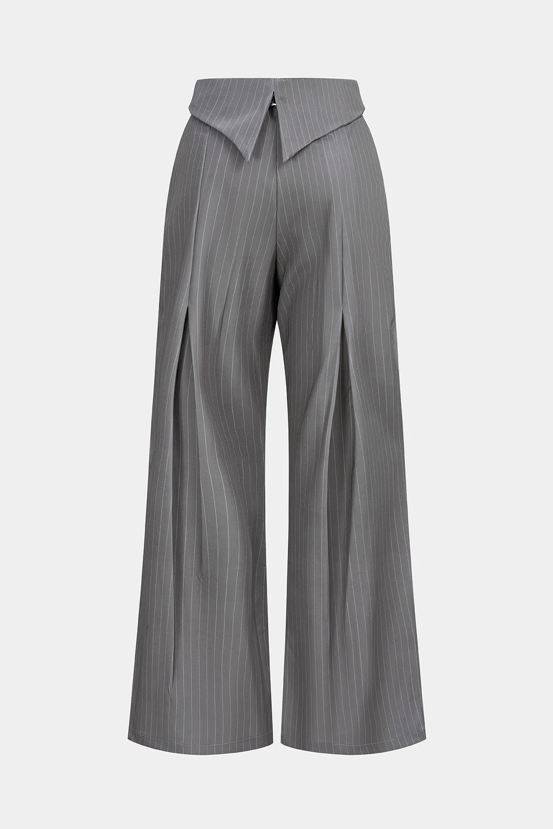 Stripes Print Embroidered Strappy Straight Leg Pants - Flockneti