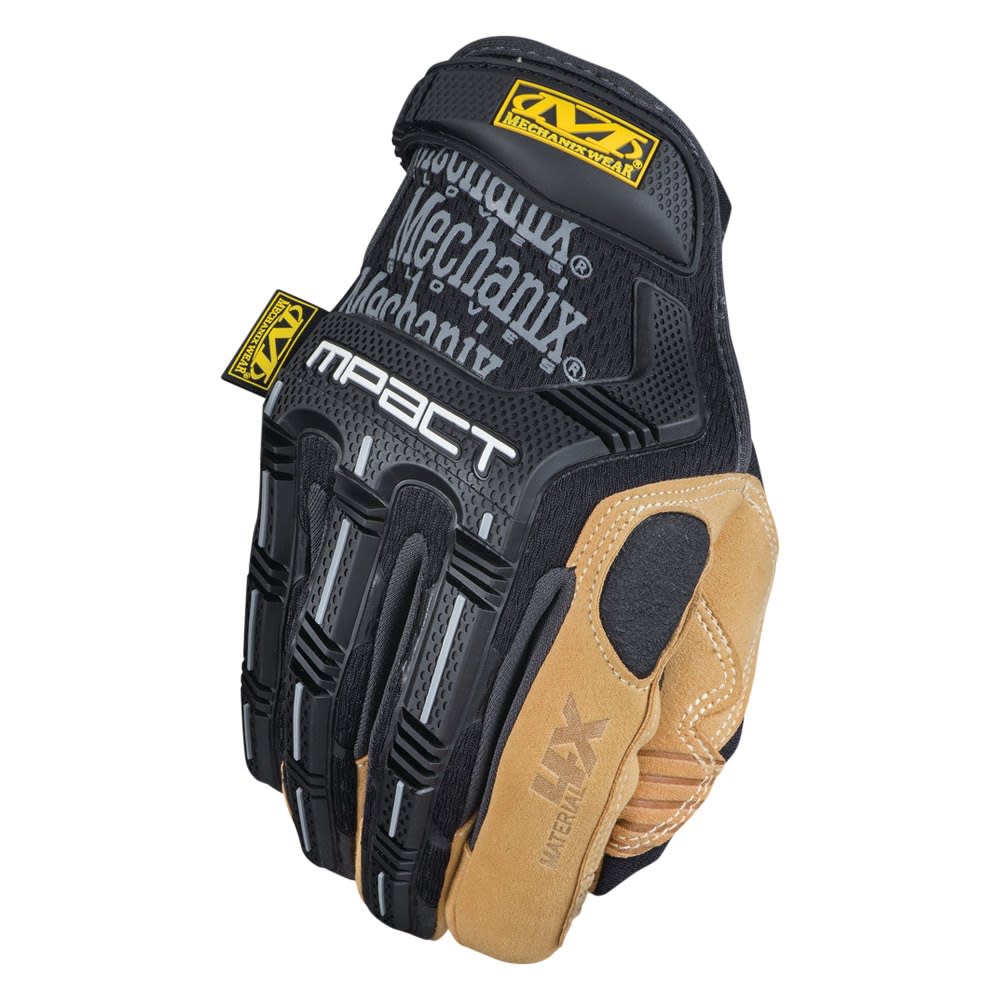 Mechanix Wear M-Pact X-Large Black Heavy Duty Leather Gloves - Flockneti