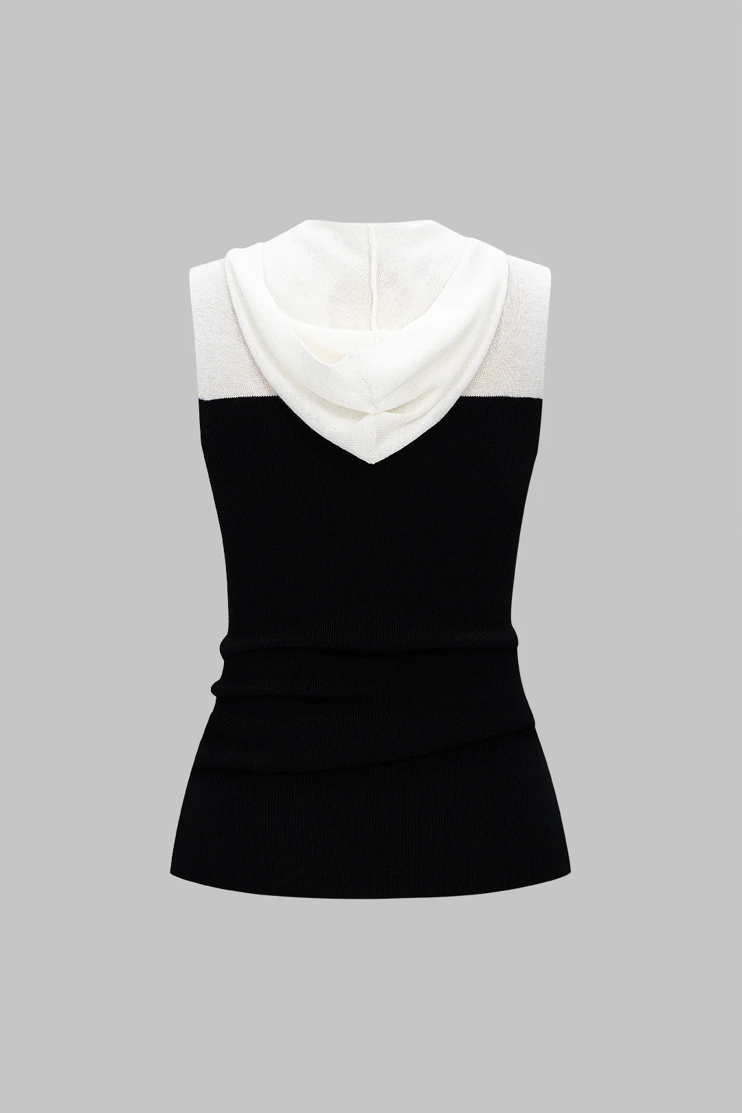Contrast Cut Out Hooded Tank Top - Flockneti