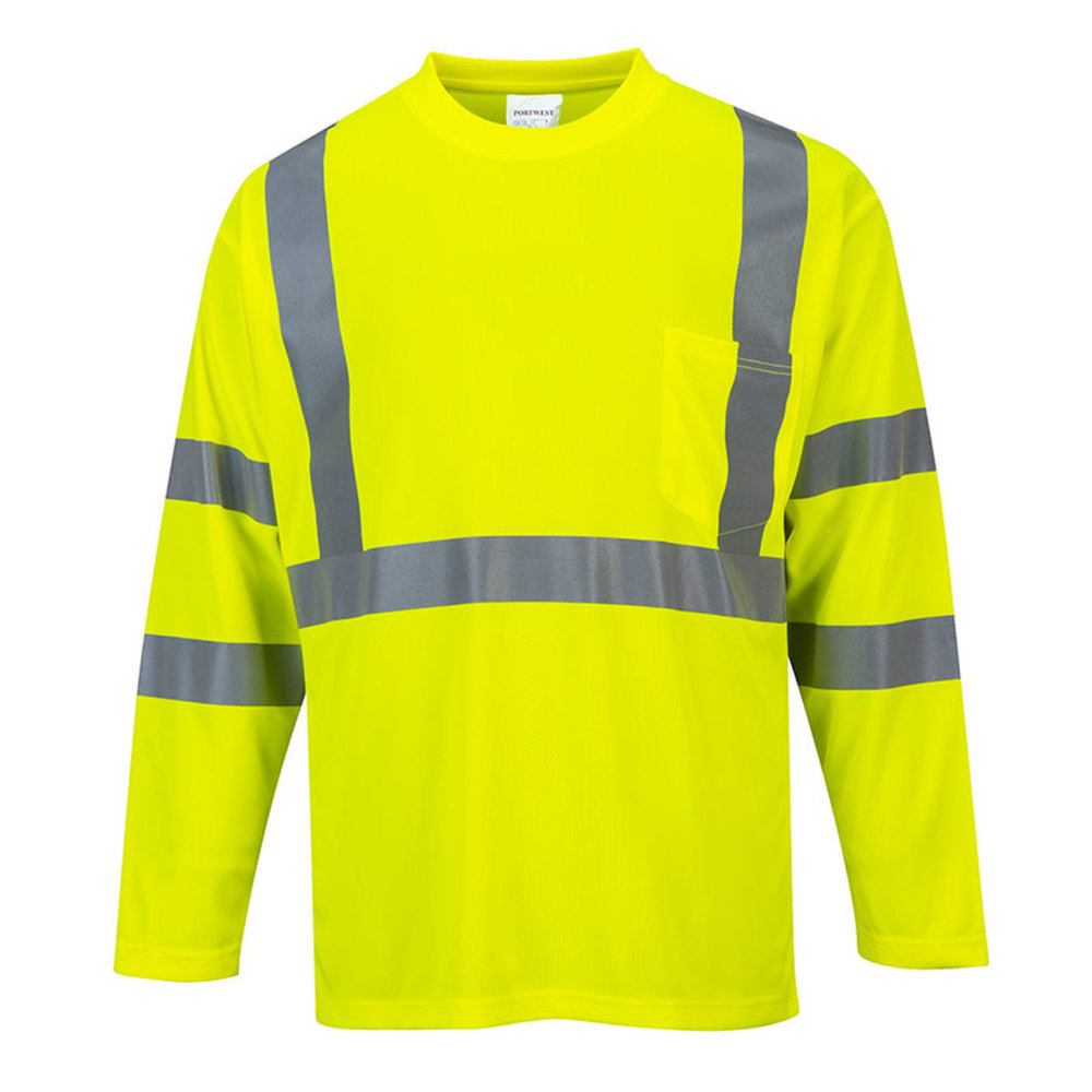 Portwest Yellow Hi-Vis Long Sleeved T-Shirt – XXL - Flockneti