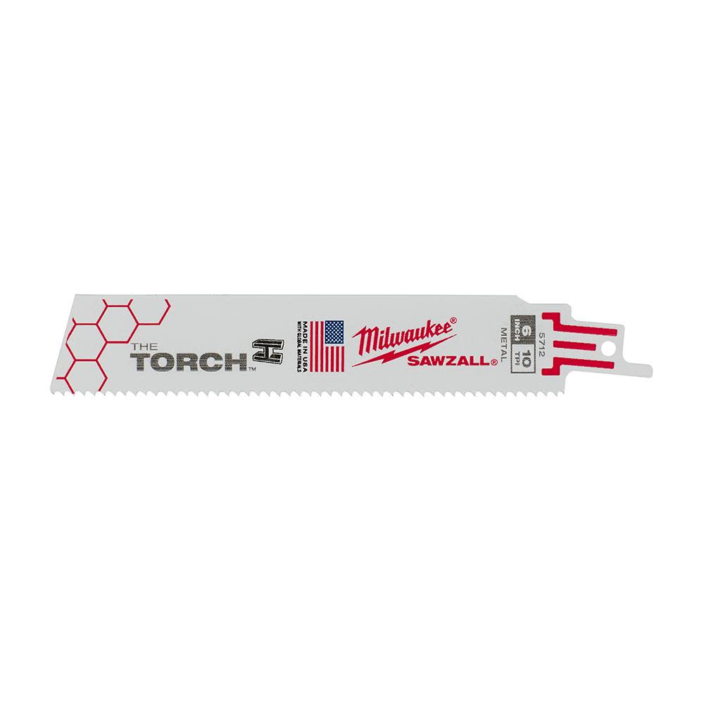 Milwaukee 6 in. 10 TPI THE TORCH SAWZALL Blades 5PK - Flockneti