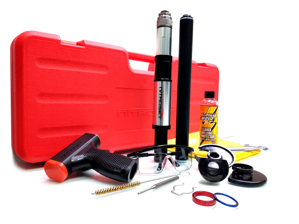 Nitroset Triple Play Fastening Tool Kit with Hand Grip & Extension - Flockneti