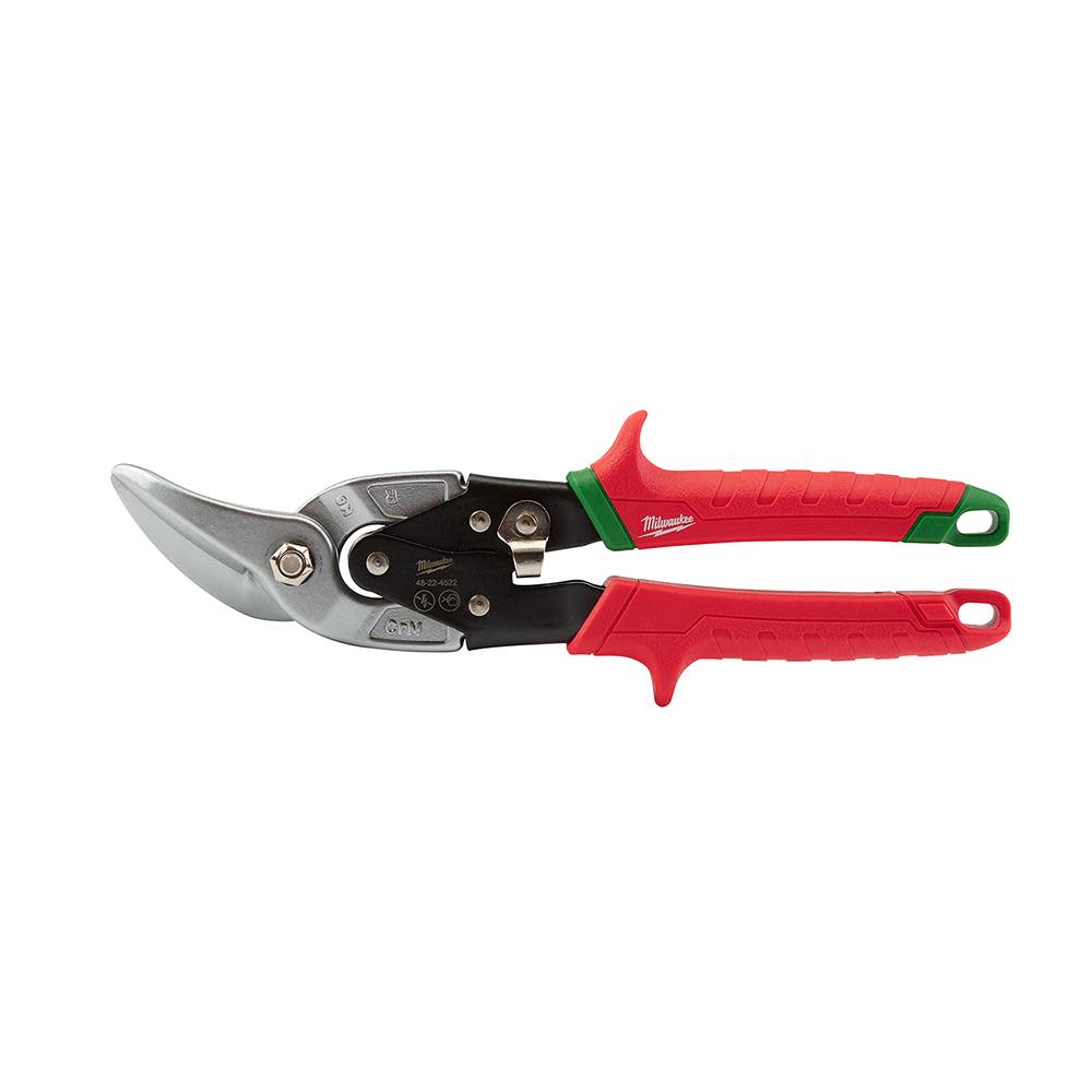 Milwaukee Right Cutting Offset Aviation Snips - Flockneti