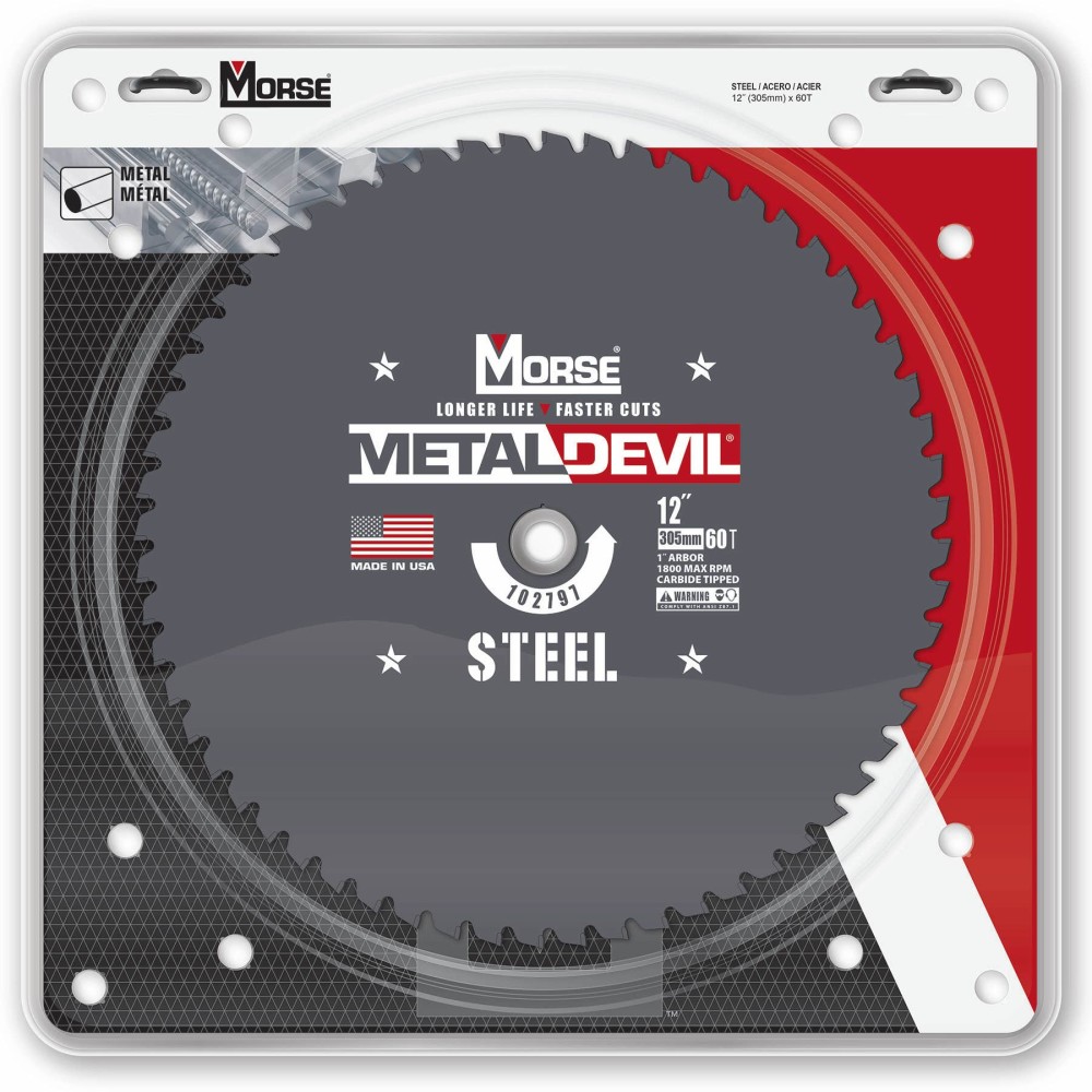 MK Morse 12″ 60 Tooth Metal Devil Circular Saw Blade - Flockneti