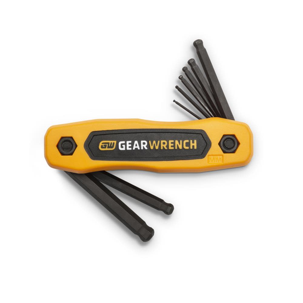 GEARWRENCH SAE/Metric Ball End Folding Hex Key Set 17pc - Flockneti