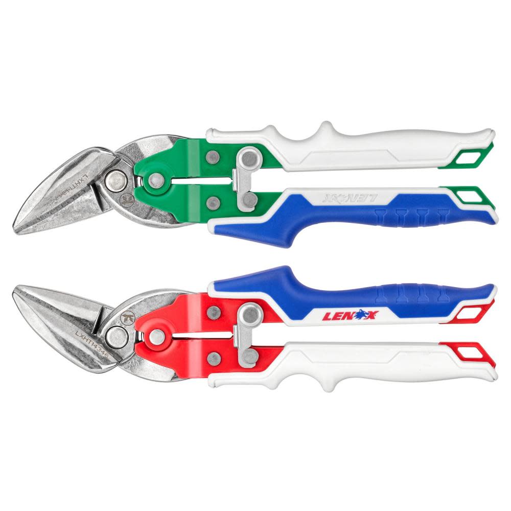 Lenox Offset Left and Right Cut Aviation Snips Combo - Flockneti