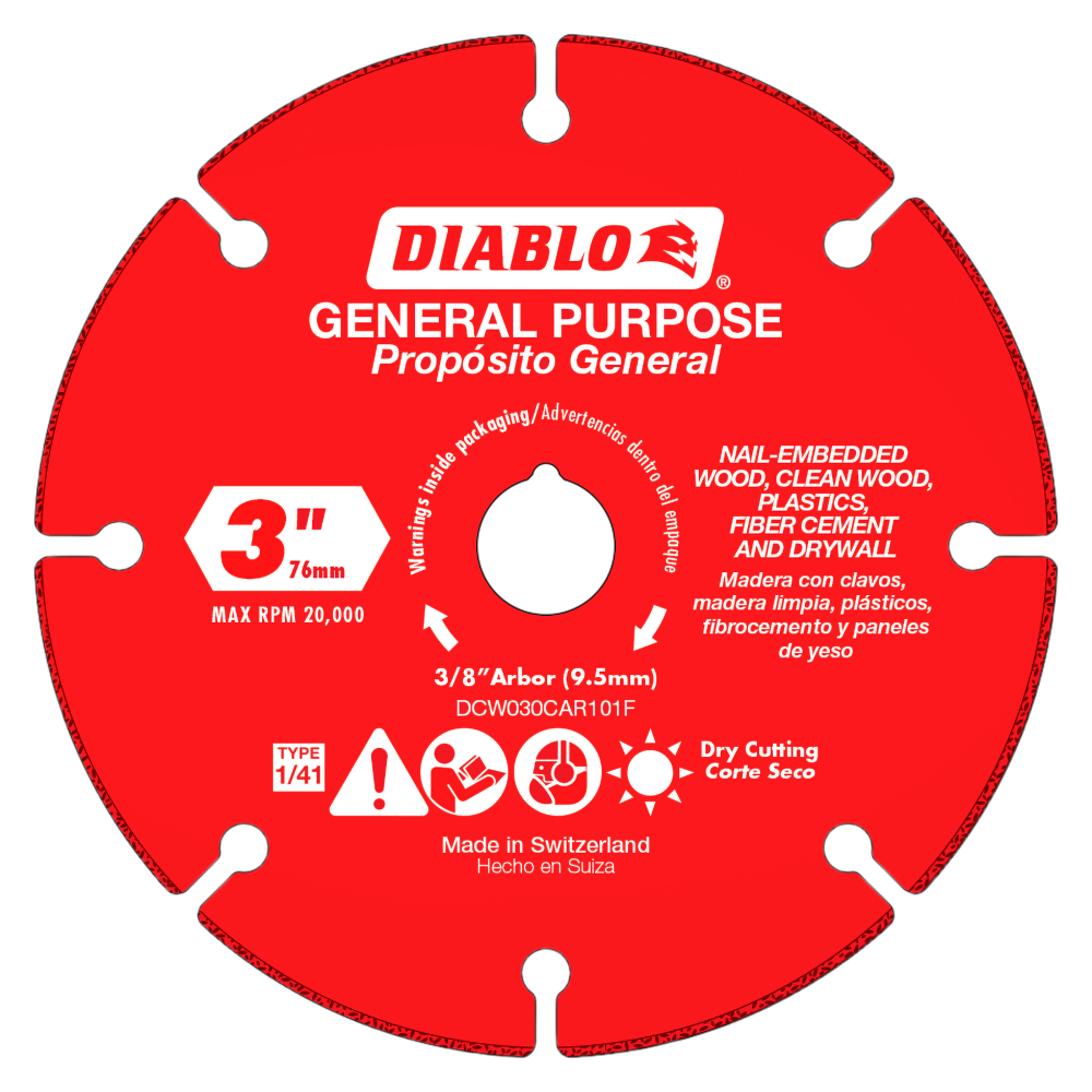 Diablo Tools 3″ Carbide Grit Cut Off Wheel for Multi Materials - Flockneti