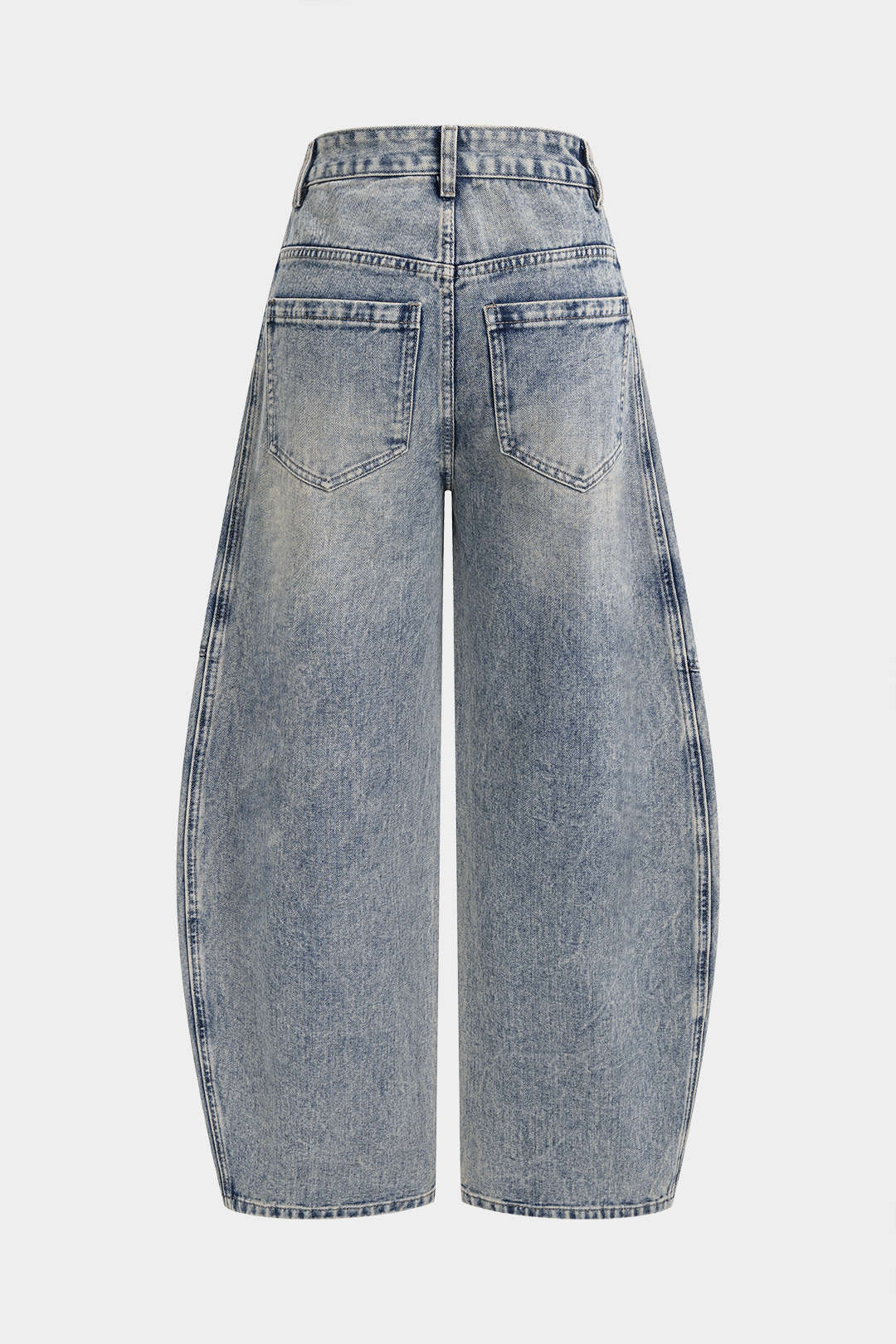 Denim Contrast Stripes Wide Leg Jeans - Flockneti