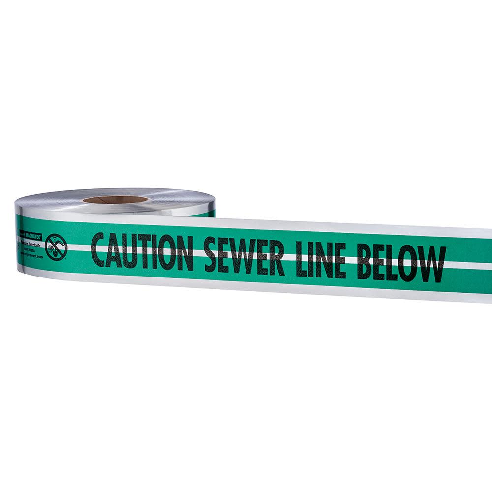 Empire Level MAGNATEC Premium Detectable Tape Sewer Line - Flockneti