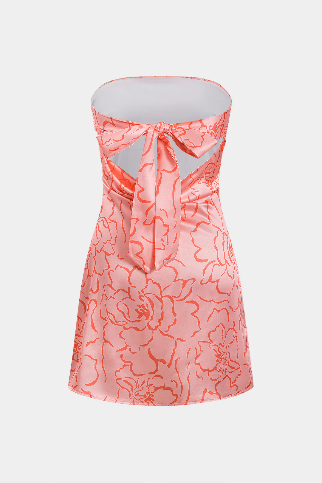 Floral Print Tie Up Sleeveless Mini Dress - Flockneti