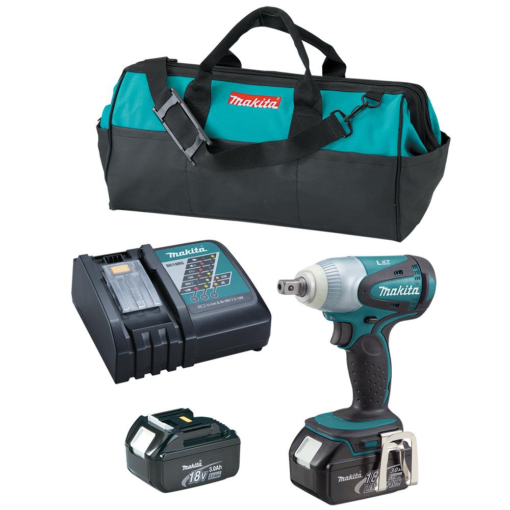 Makita 18V LXT Lithium-Ion Cordless 1/2 In. Impact Wrench Kit - Flockneti
