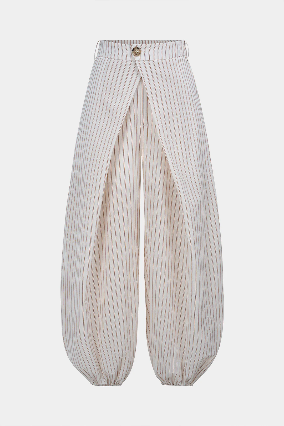 Stripes Print Ruched Lantern Pants - Flockneti