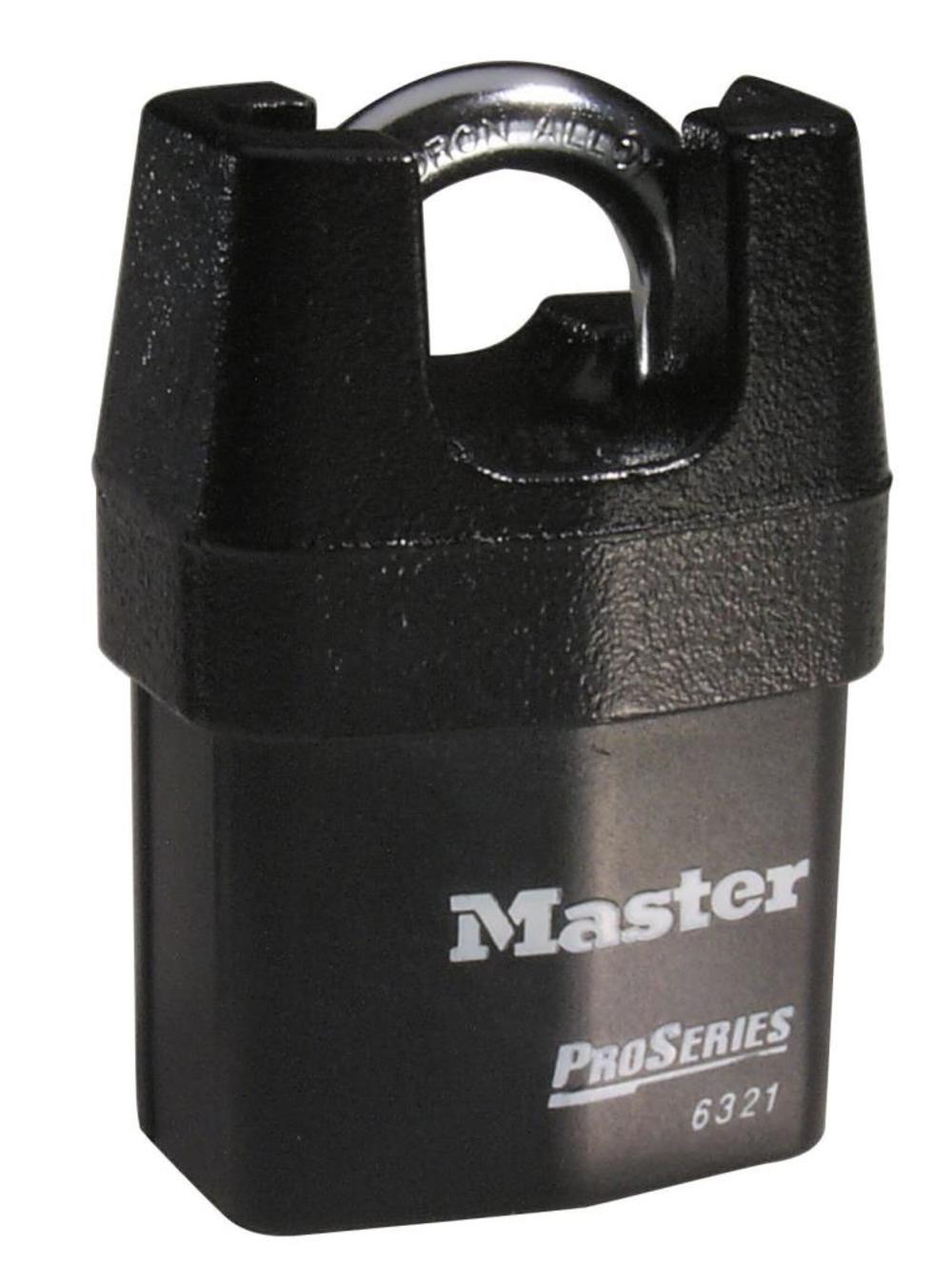 Master Lock 2-1/8in (54mm) Wide ProSeries Shrouded Laminated Steel Rekeyable Pin Tumbler Padlock Keyed Alike - Flockneti