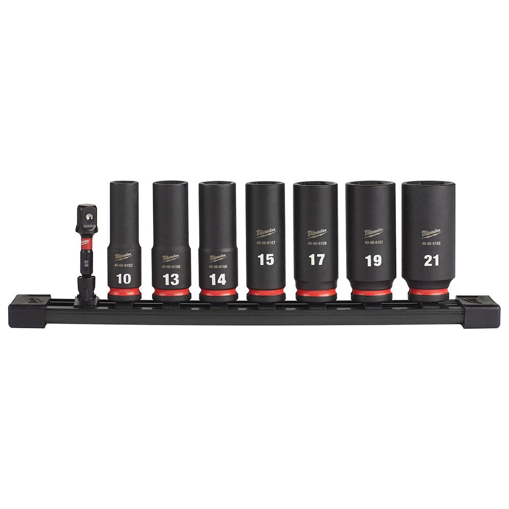 Milwaukee Impact Socket 3/8″ Drive Metric Deep 6 Point 8pc - Flockneti