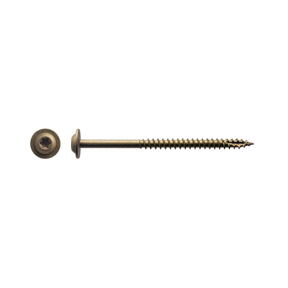 Western Builders Supply #10 x 3 In. Bronze Low Profile Washer Head Exterior Cabinet Screw - Flockneti