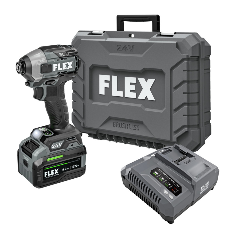 FLEX 24V 1/4″ Hex Impact Driver with Multi-Mode Stacked-Lithium Kit - Flockneti
