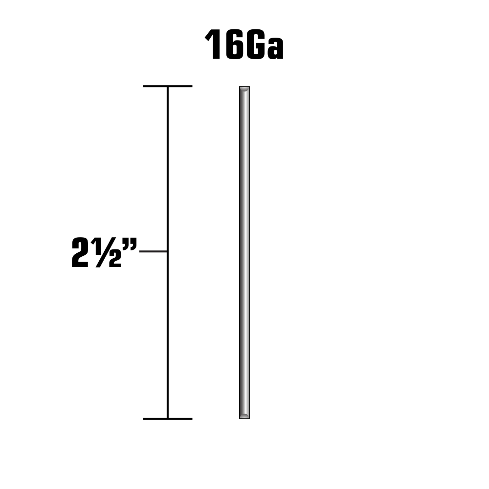 Metabo HPT 2 1/2″ 16 Gauge Straight Finish Nails 1000qty - Flockneti