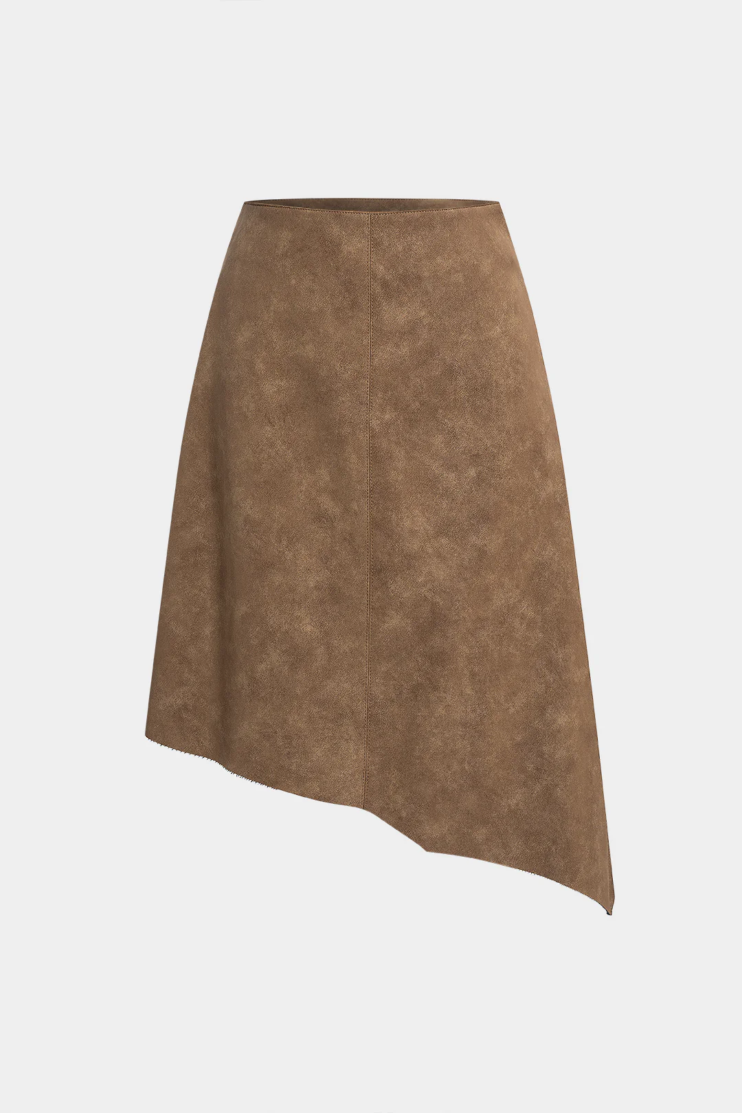 Faux Leather Asymmetrical Skirt - Flockneti