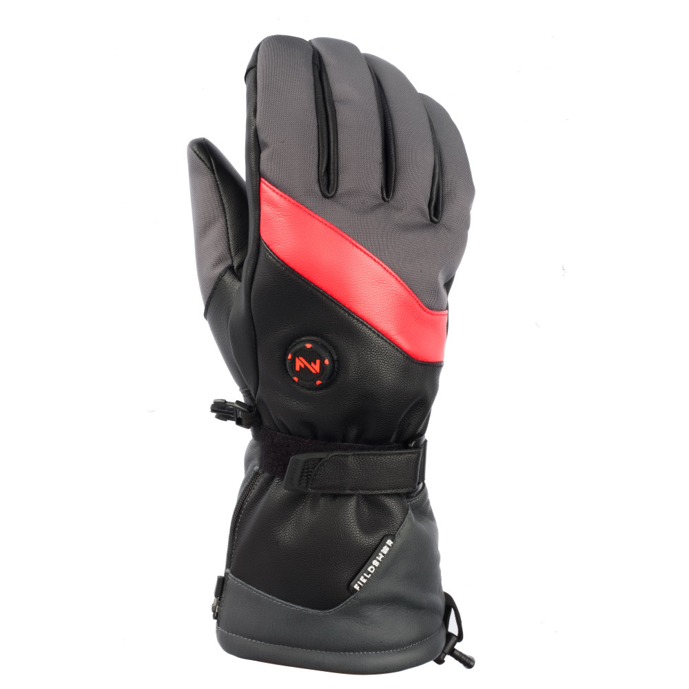 Mobile Warming Slope Style Heated Gloves Unisex 7.4 Volt Gray Medium - Flockneti