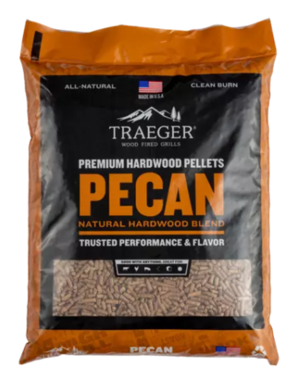 Traeger Pecan BBQ Wood Pellets 20lb Bag - Flockneti