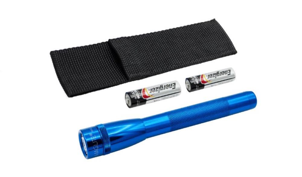 Maglite Mini Pro Flashlight with Holster LED 2 Cell AA Blue - Flockneti