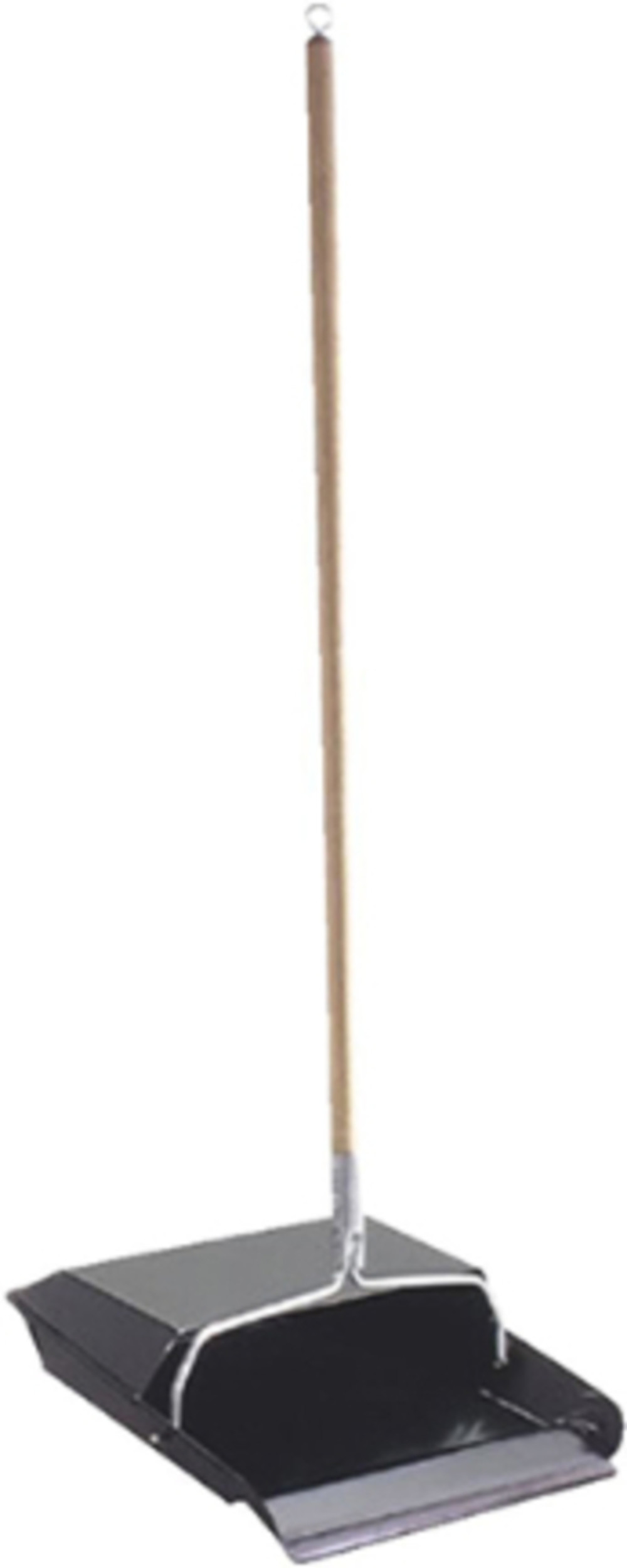 Fulton Corporation Dust Pan Steel Black with 30 Wood Handle - Flockneti