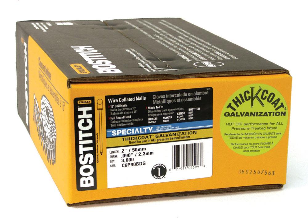 Bostitch 2 In. x .090 Coil Siding Nail - Flockneti