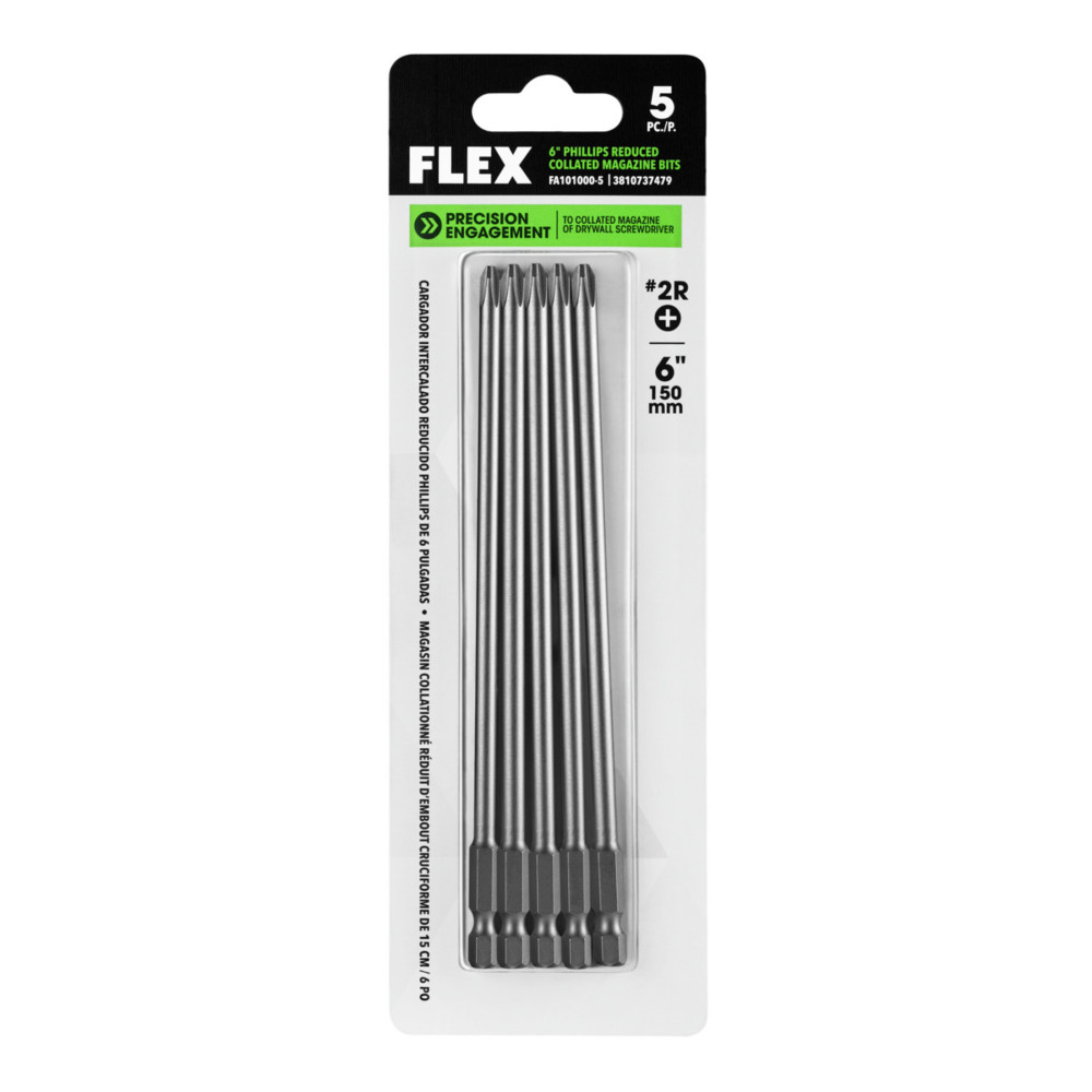 FLEX 6″ Phillips Bit For Collated Attachment 5pk - Flockneti