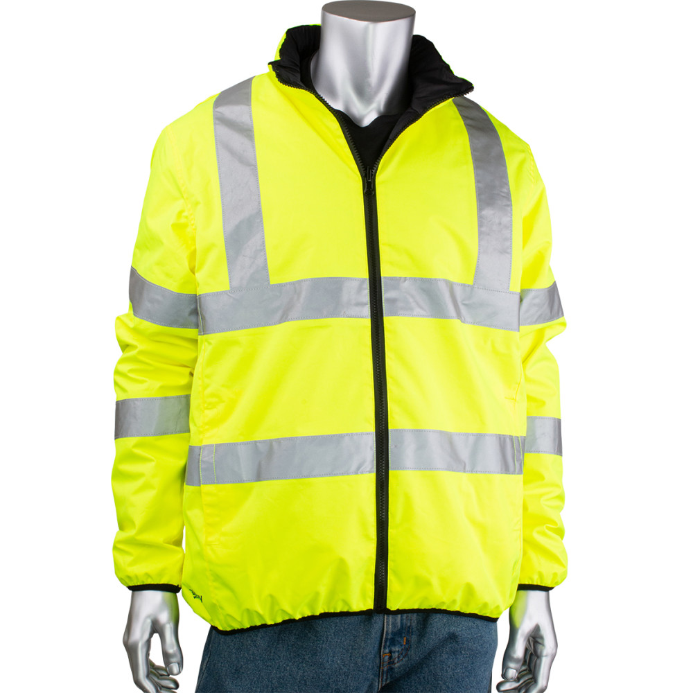 Protective Industrial Products Reversible Puffer Jacket Hi-Vis Yellow 4X - Flockneti
