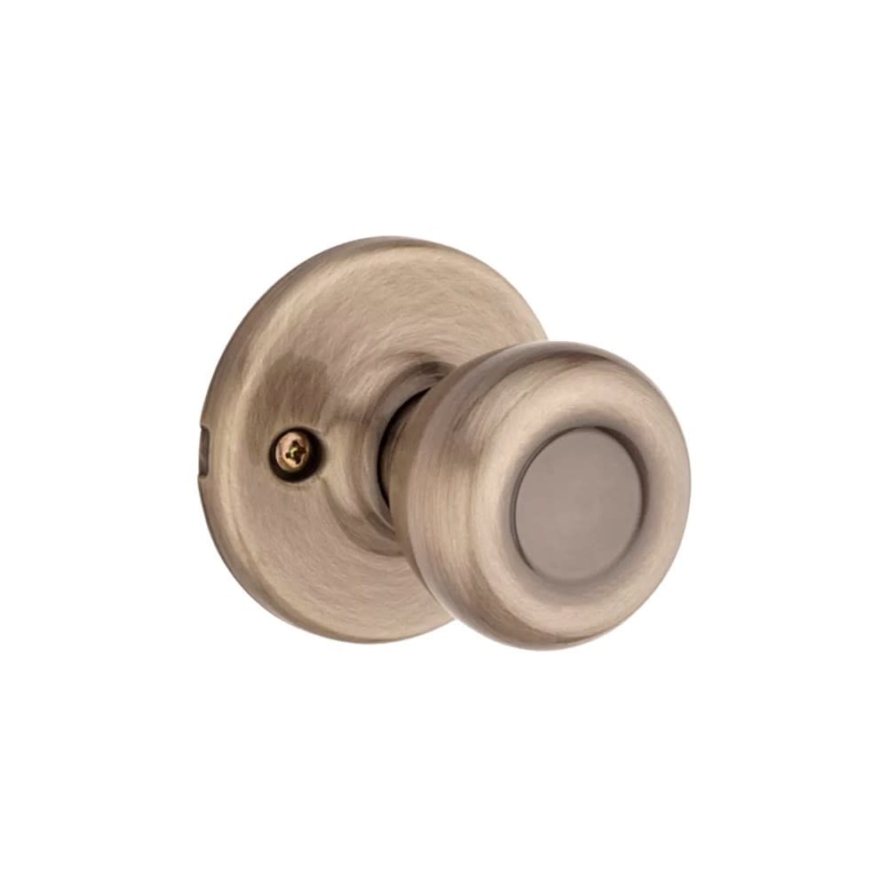 Kwikset Antique Brass Hall/Closet Tylo Passage Door Knob Set - Flockneti