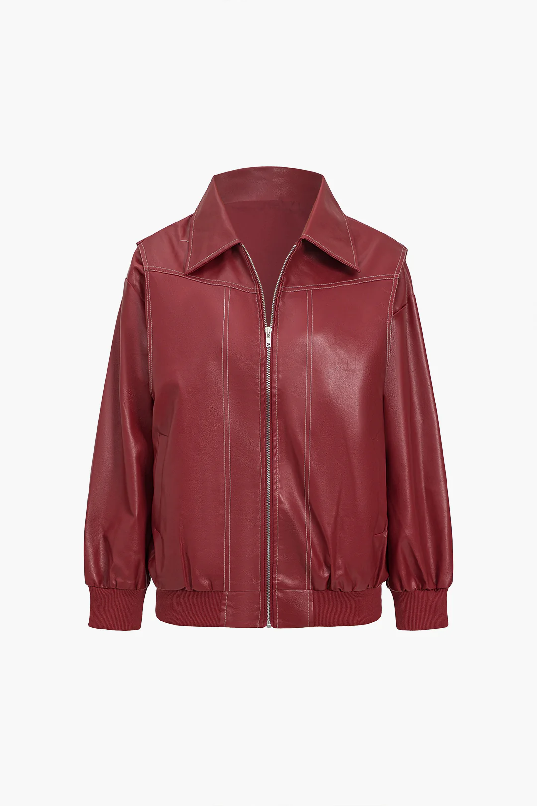 Collared Zipper Jacket - Flockneti