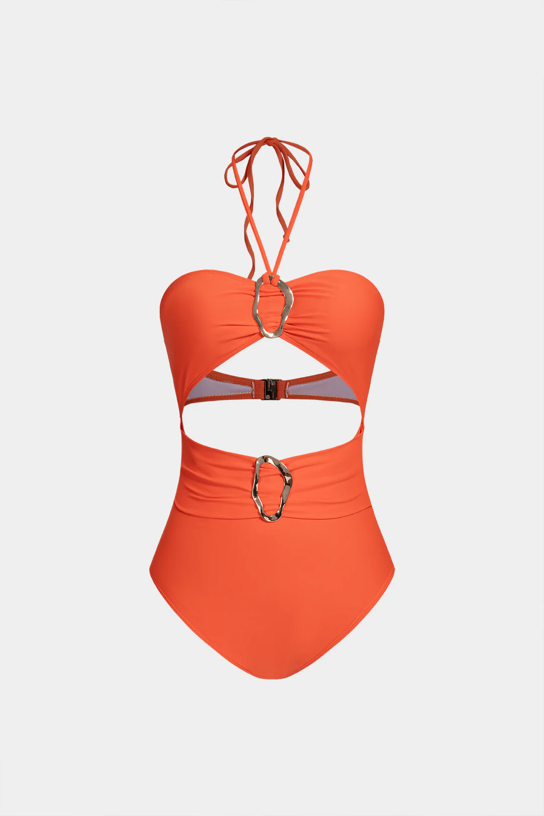 Halter Tie-Up Cut Out  Bikini Swimsuit - Flockneti
