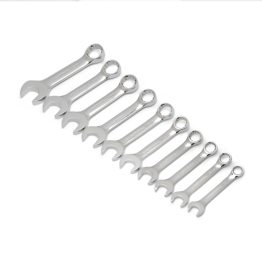 GEARWRENCH Combination Wrench Set 10-Pc Stubby Metric - Flockneti