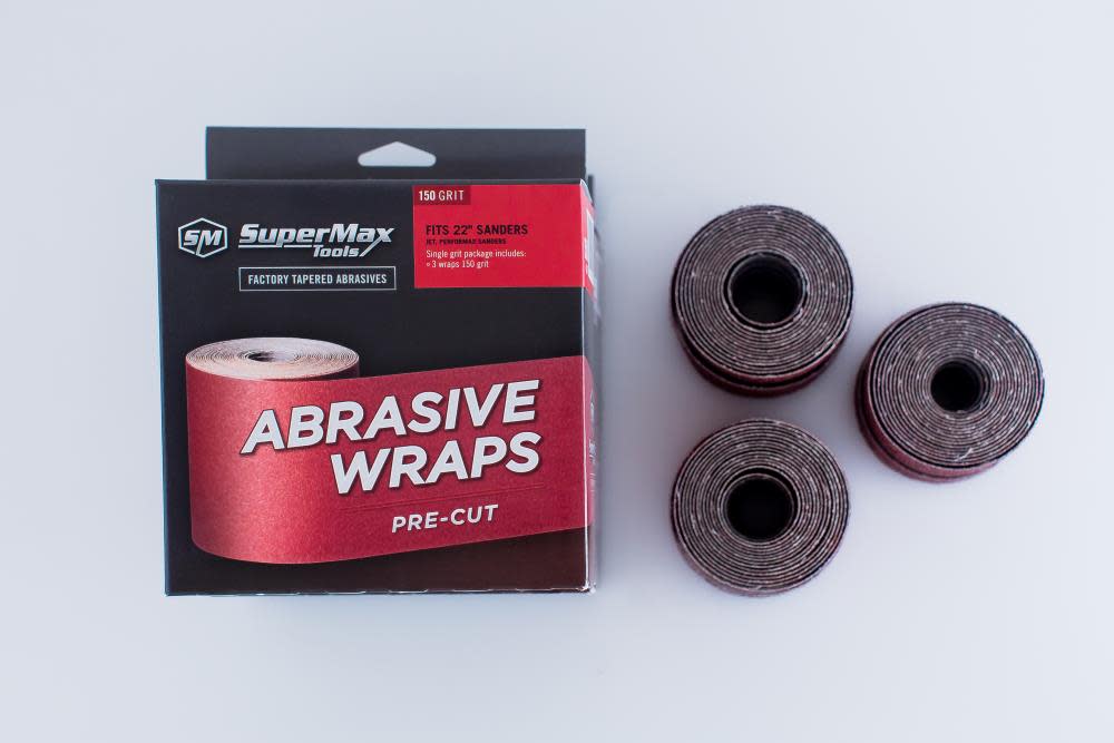 Supermax Tools 3 pack Box 220 Grit Pre-Cut abrasive for 22 In. Drum Sander - Flockneti