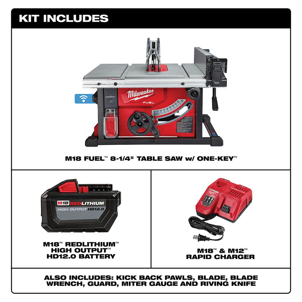 Milwaukee M18 FUEL 8-1/4 in. Table Saw with ONE-KEY Kit - Flockneti