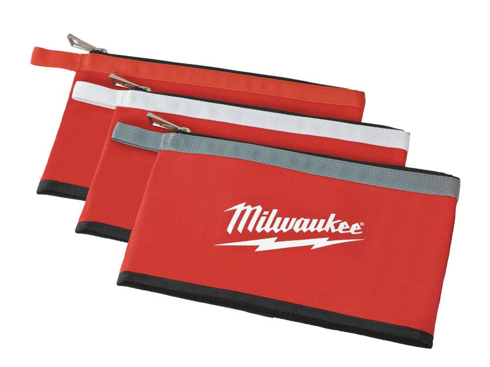 Milwaukee 3 pk Zipper Pouches - Flockneti