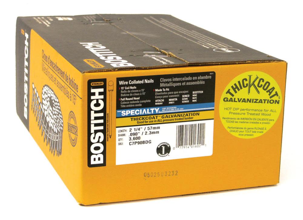 Bostitch 2-1/4 In. x .090 Coil Siding Nail - Flockneti