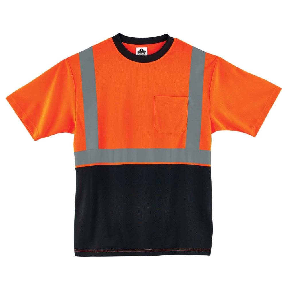 Ergodyne Glowear 8289BK Type R Class 2 Black Front T-Shirt – 2XL - Flockneti