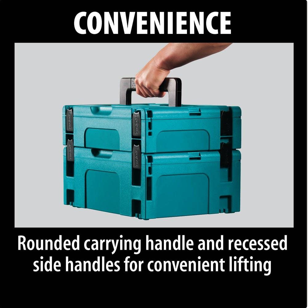 Makita 6-1/2 in. x 15-1/2 in. x 11-5/8 in. Medium Interlocking Case - Flockneti