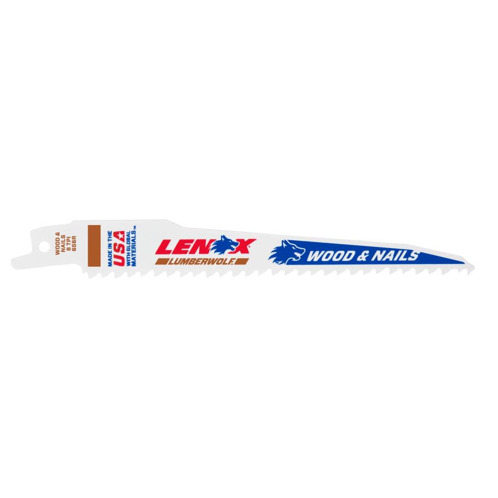Lenox Reciprocating Saw Blade B656R 6″ X 3/4″ X .050″ X 6 TPI 25pk - Flockneti