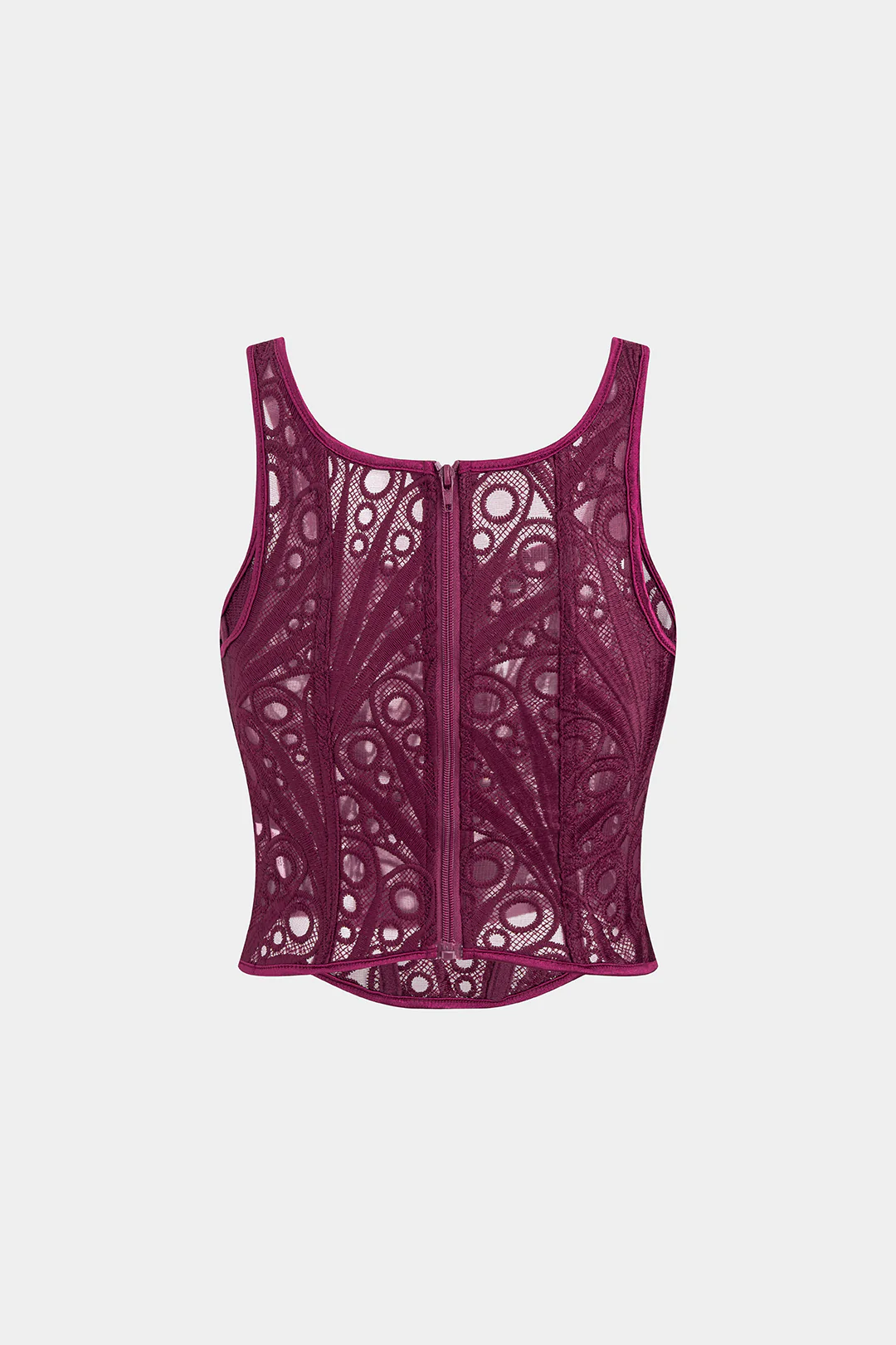 Lace Cut Out Tank Top - Flockneti