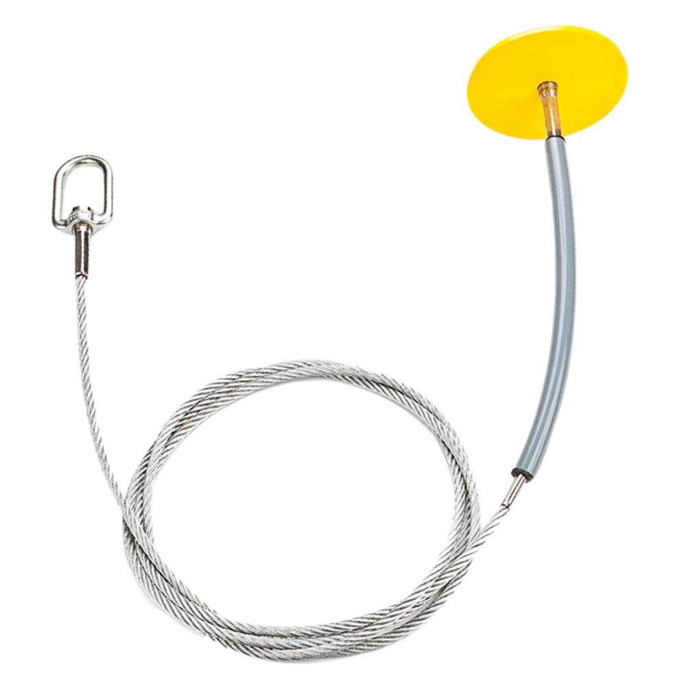 Drop Through Anchor 4 In. Round Plate, 2 ft Cable - Flockneti