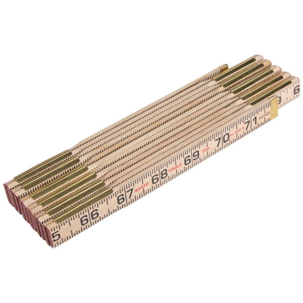 Klein Tools Wood Folding Rule Inside Reading - Flockneti