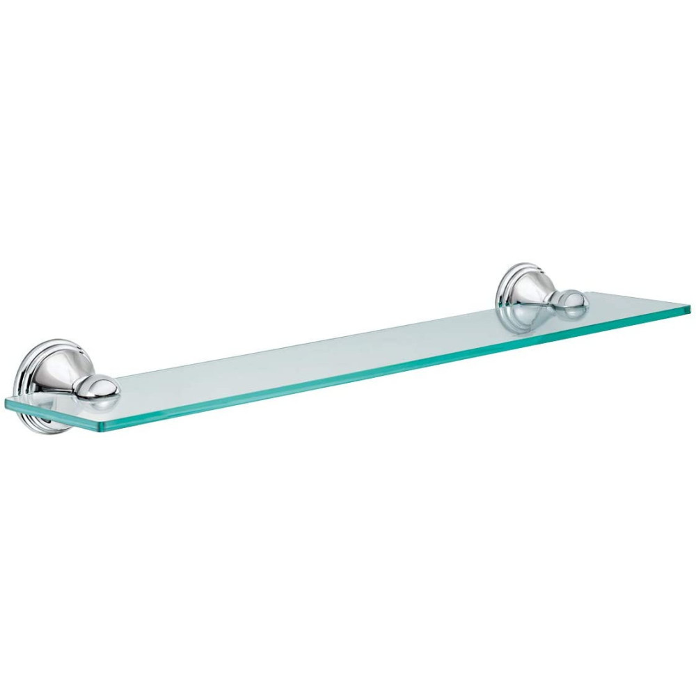 Moen Preston Collection Chrome Glass Vanity Shelf - Flockneti