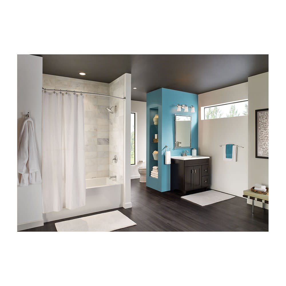 Moen Shower Rod Brushed Nickel 72″ Adjustable Curved - Flockneti