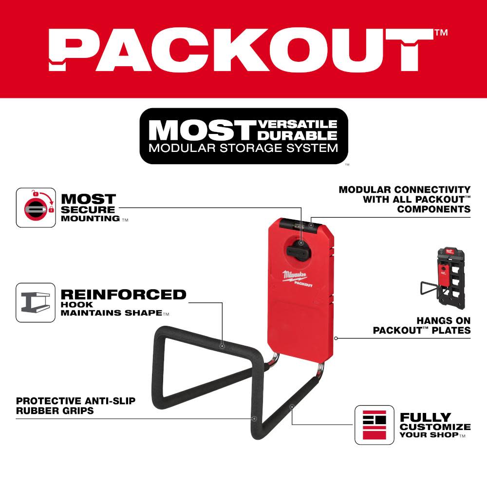 Milwaukee PACKOUT Wide Hook - Flockneti